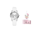 Zgo Sanrio Hello Kitty Hello Kitty Quartz Movement Strap Watch Watch White Dial 30m Waterproof