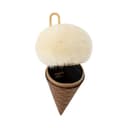 LOUIS VUITTON Fur With Monogram Reverse Coated Canvas Earphone Case Vanilla White