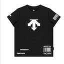 DESCENTE TShirts Black Crew Neck Moderate