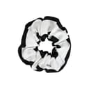 CHANEL Silk Hair Tie Ivory/Black