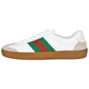 GUCCI G74 Leather, Suede White Gray