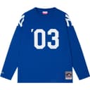 Mitchell Ness X MLB TShirts Blue Crew Neck Moderate