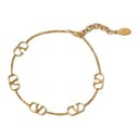 Valentino Metal, Crystal Anklets Gold