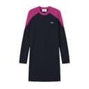 LACOSTE LongSleeved WH6/Black/Rose Red Multicolor Crew Neck Moderate Short Skirt