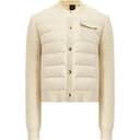 PINKO Down Jackets Ecru Stand Collar Thin Straight Fit