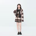 UPNANAWANG Two Piece Skirt Sets Crew Neck Moderate Mid Length