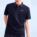 Li Ning Polo Shirts Blue Polo Collar Moderate Straight Fit