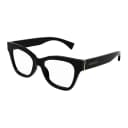 GUCCI Acetate Cat Eye Eyeglass Frames Black