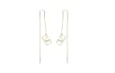 Valentino Metal Drop Earrings Gold