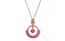 HERMES Calfskin Metal Rose GoldPlated Charms / Pendants Pink