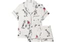 Victoria's Secret Satin Short Pajama Set Pajama Set Coconut White Penguin