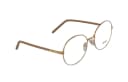 PRADA Metal Irregular Shape Eyeglass Frames Gold