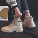 Warrior Ankle Length Martin Boot Beige