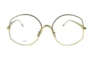 LOEWE Metal Irregular Shape Eyeglass Frames Gold