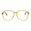 GUCCI Aviator Eyeglass Frames Yellow