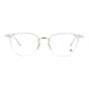 Chrome Hearts Plate Frame Irregular Shape Eyeglass Frames Gold