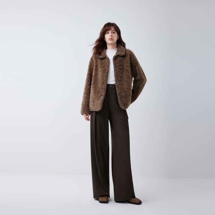 ELLE Furs Coffee Lapel Moderate