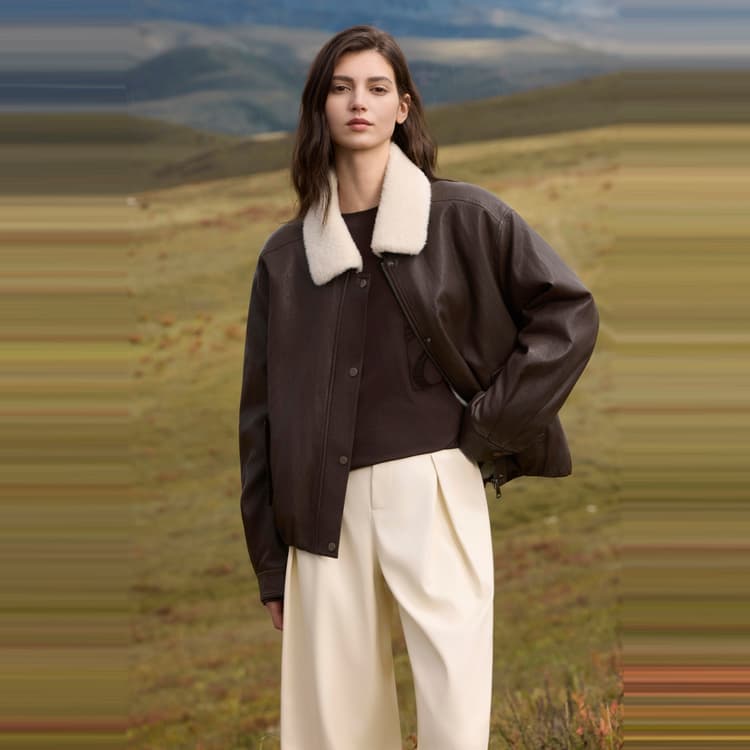 ELLE Furs Dark Brown Lapel Moderate