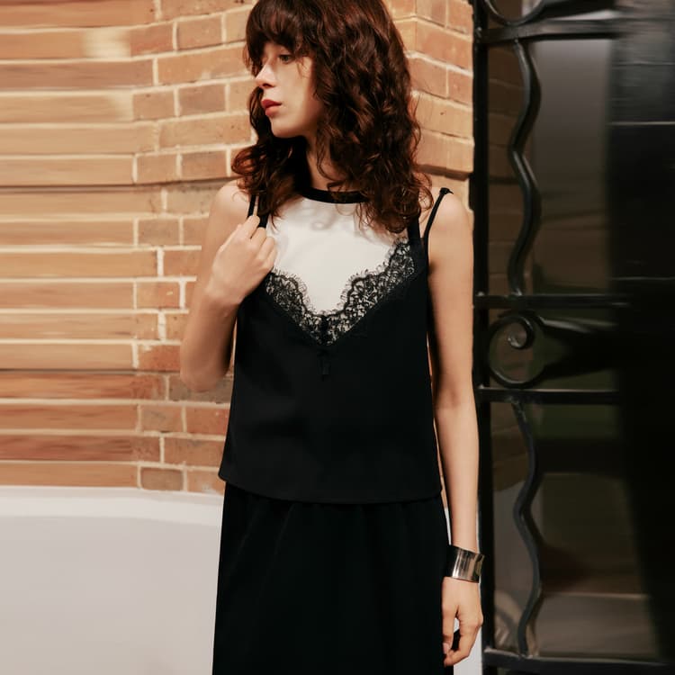 ELLE Suit Black White