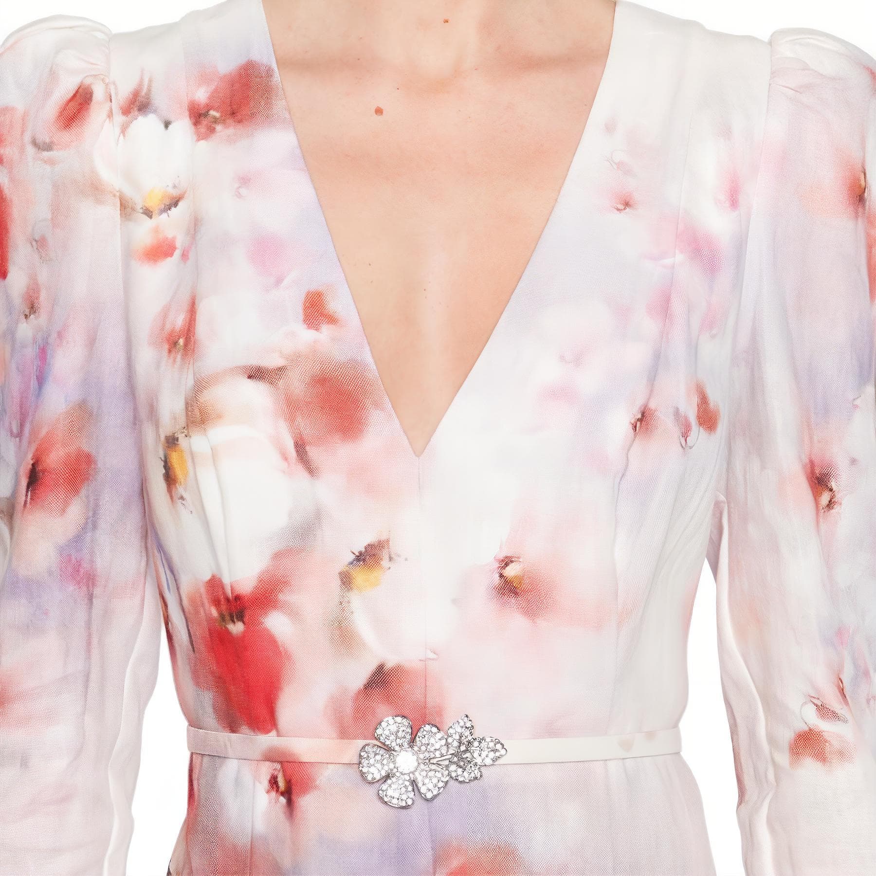Zimmermann Crush Frill Sleeved Midi Dress