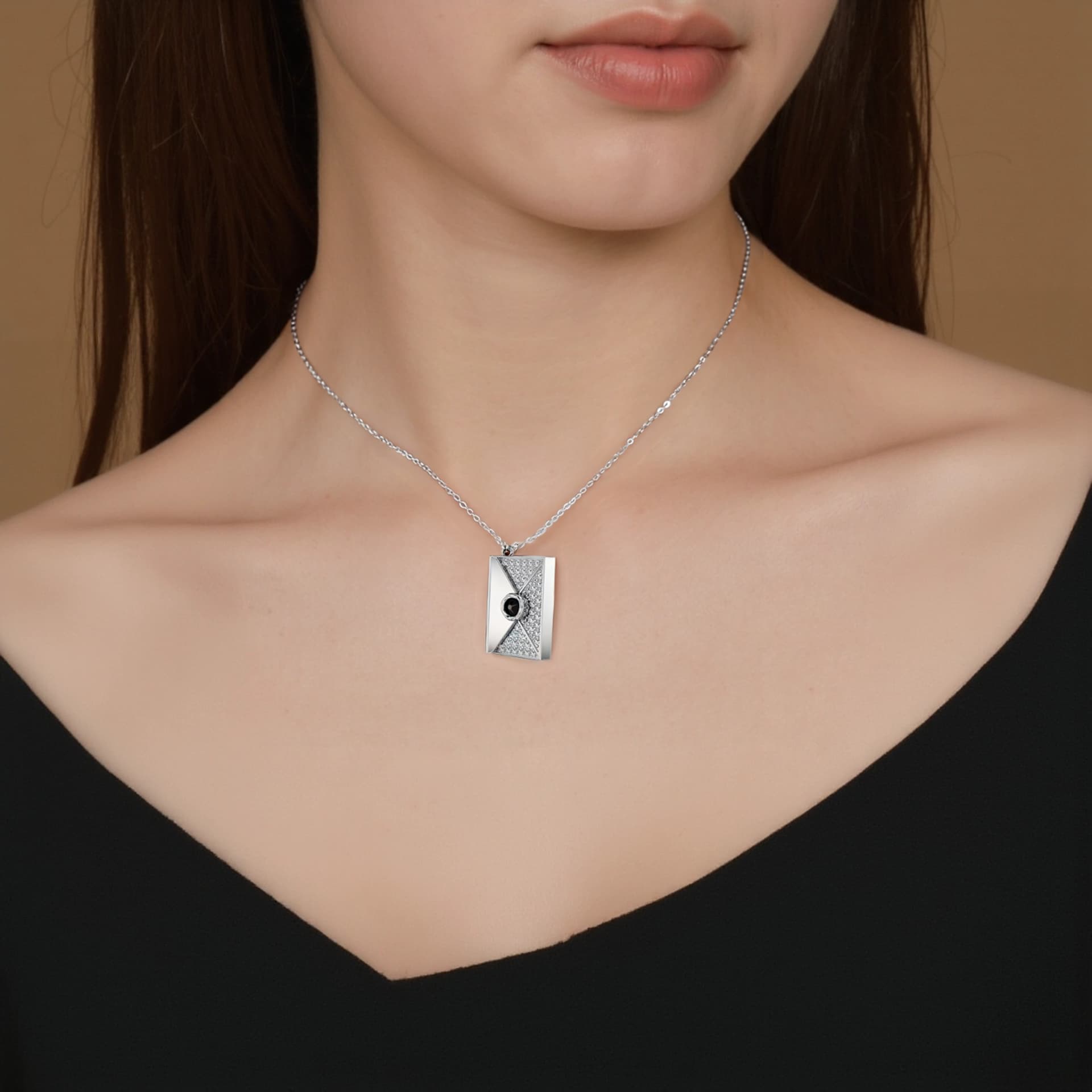 Swarovski Letra Necklaces Silver