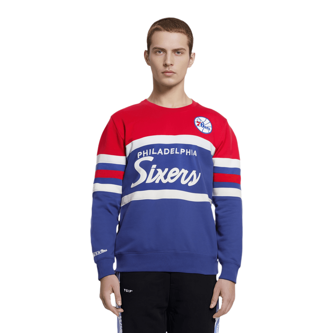 Mitchell Ness Sweatshirts Red Blue Crew Neck Moderate Regular