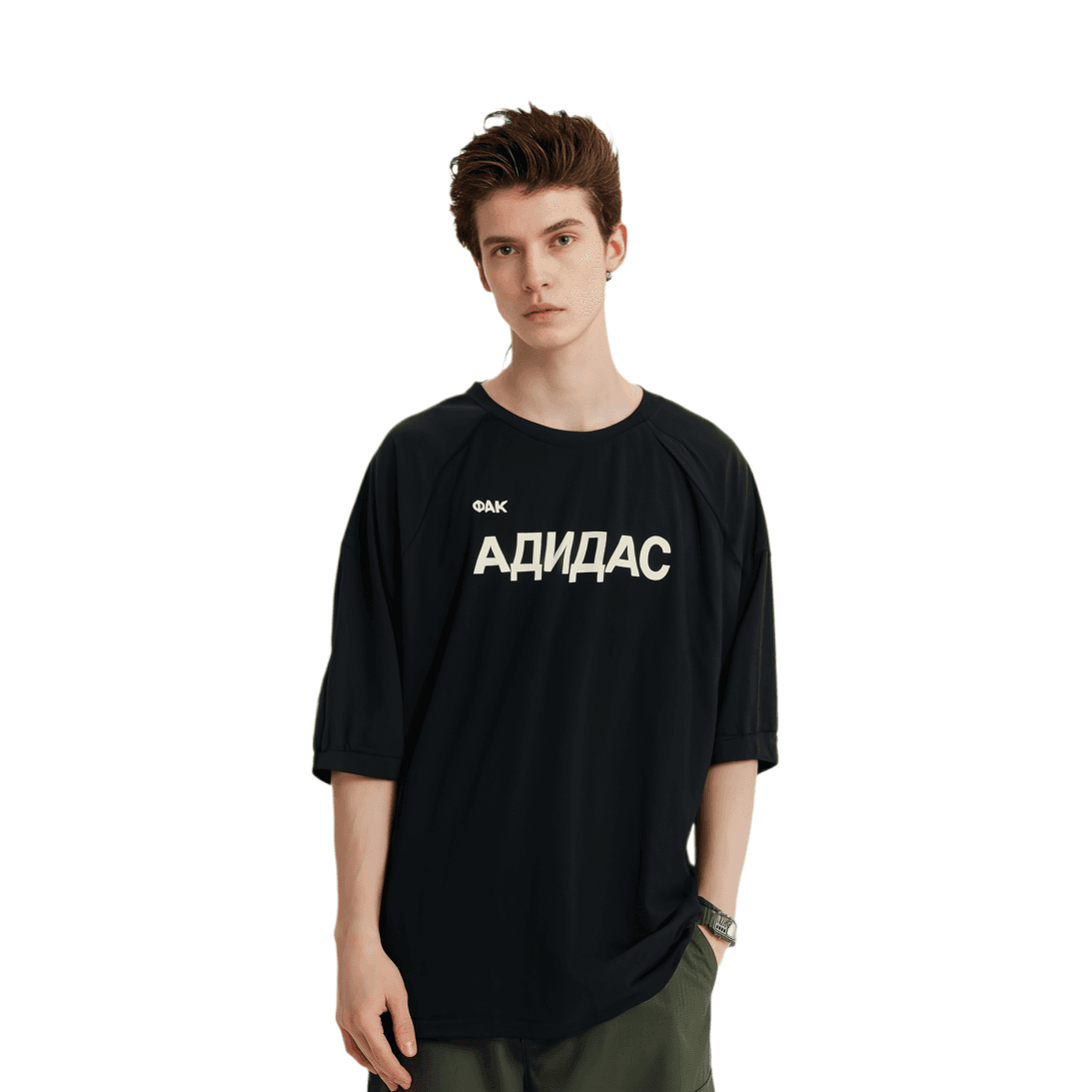 YEEZY VULTURES Kanye Hainan Listening Session FUCK ADIDAS JERSEY T Shirt Black