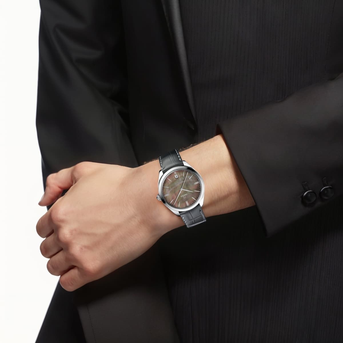 OMEGA UFO Collection Classic Manual Mechanical Movement 30m Water Resistance Watch 40mm Gray Dial