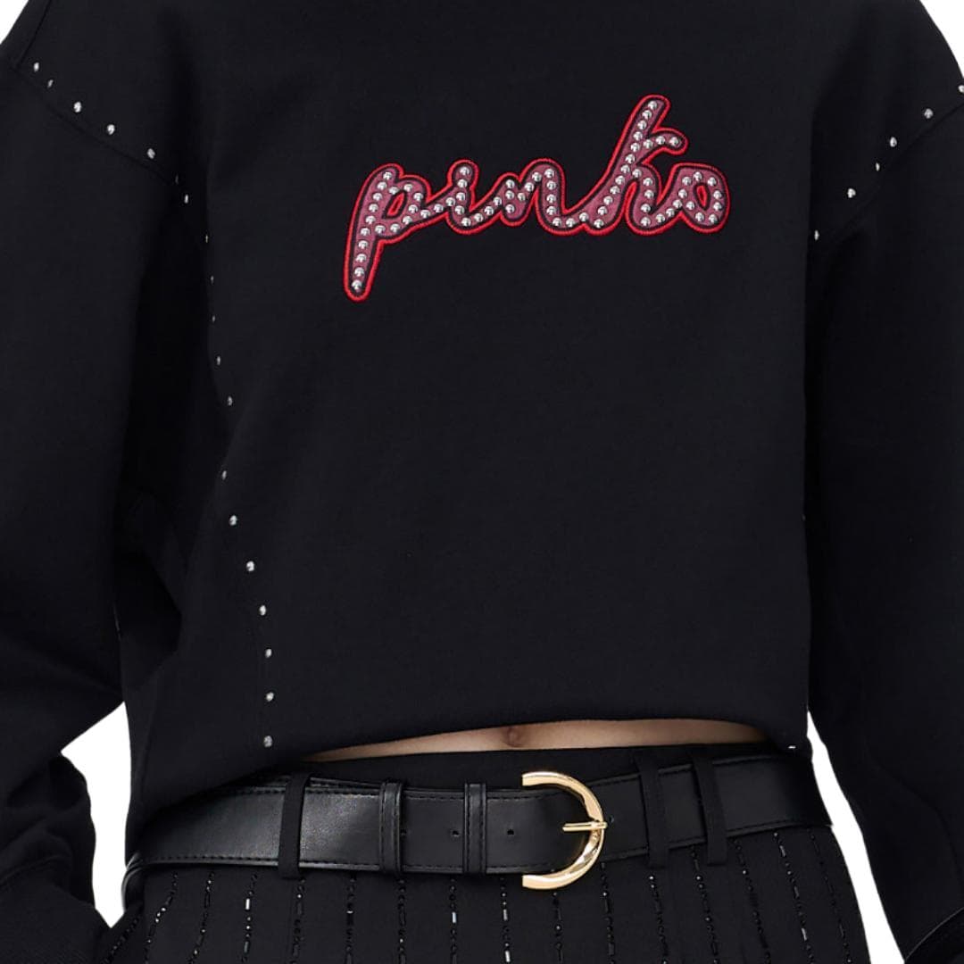 PINKO Sweatshirts Black Crew Neck Moderate