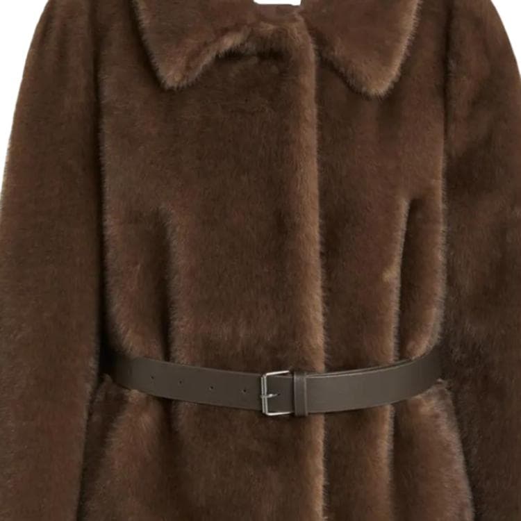 PAROSH Furs Brown Lapel Moderate