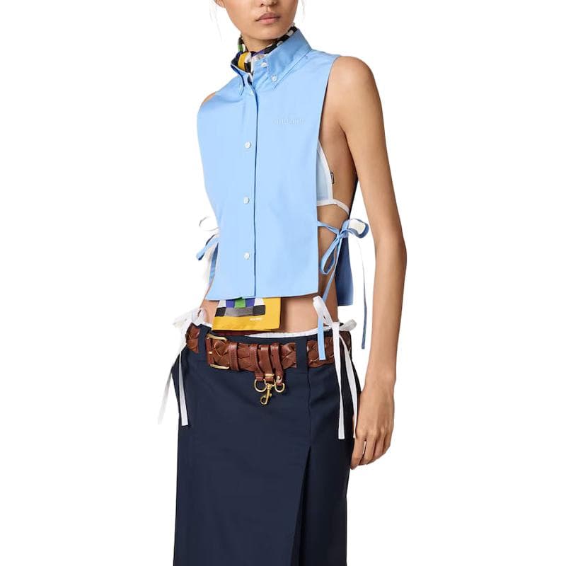Miu Miu Open Sides Sleeveless Shirt