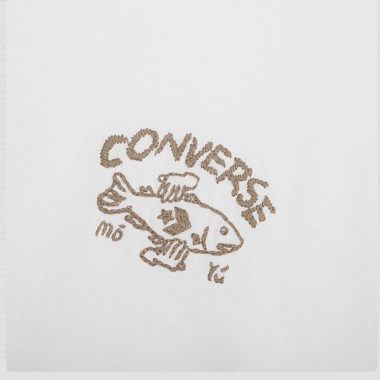 Converse TShirts White Crew Neck Moderate