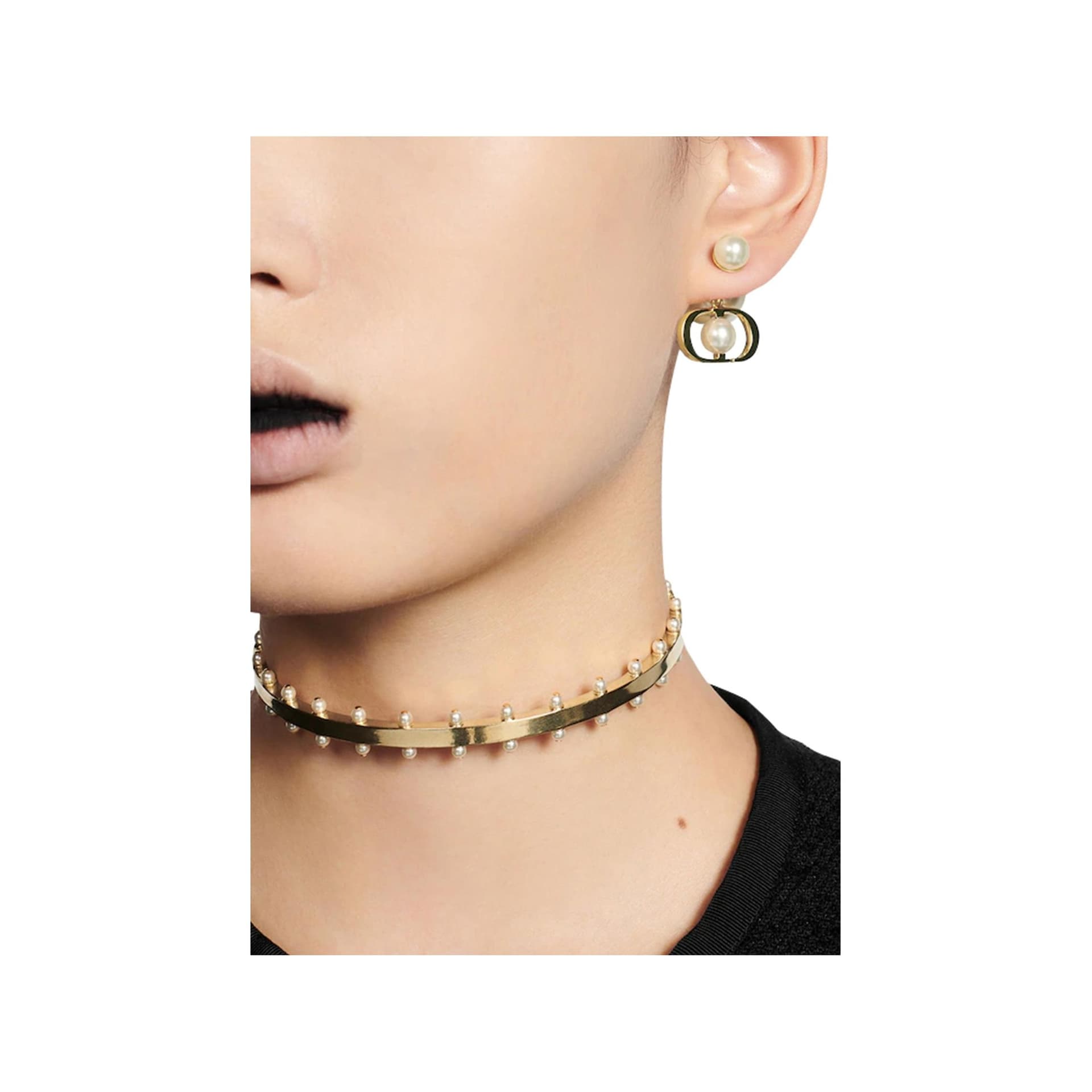 DIOR Brass Earrings Gold
