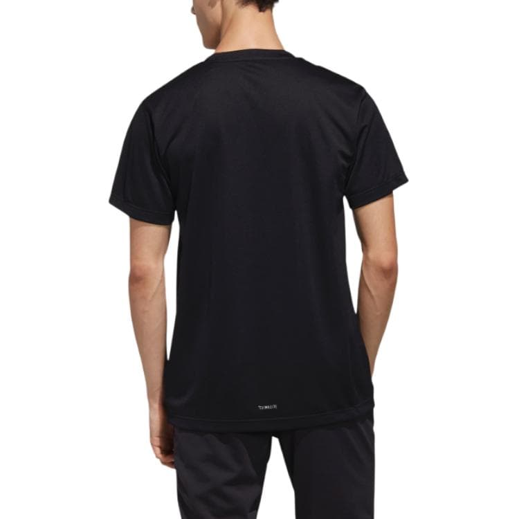 Adidas TShirts Black Crew Neck Moderate Straight Fit