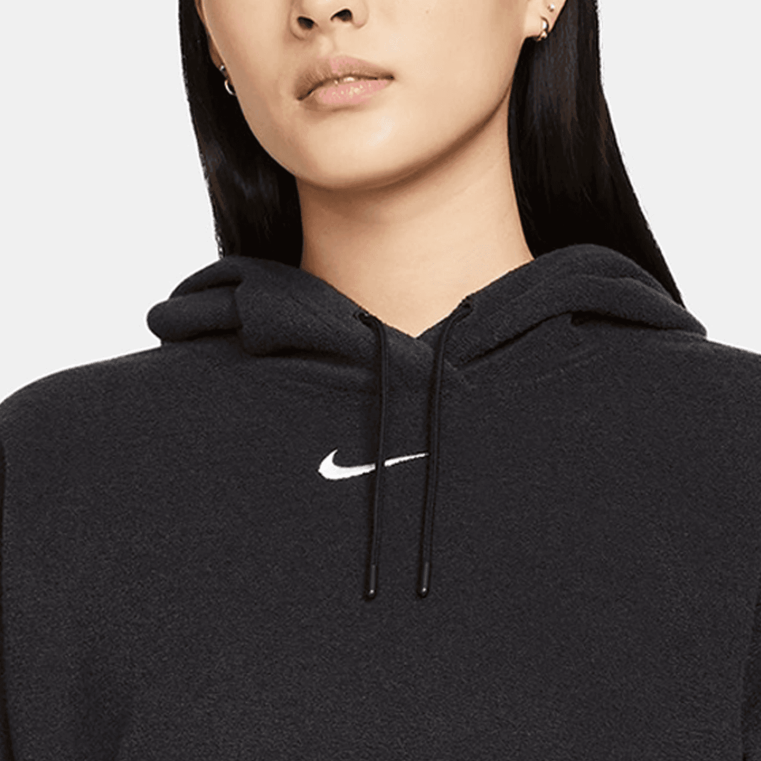 Nike Sweatshirts Black Hooded Moderate Straight Fit