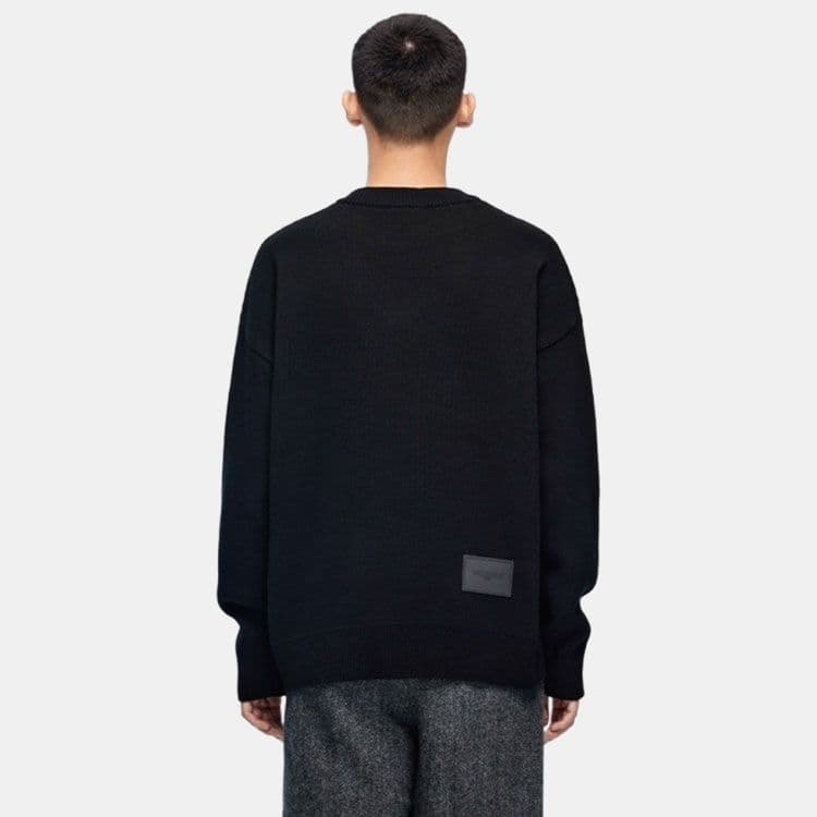 WE11DONE Intarsialogo Crewneck Jumper
