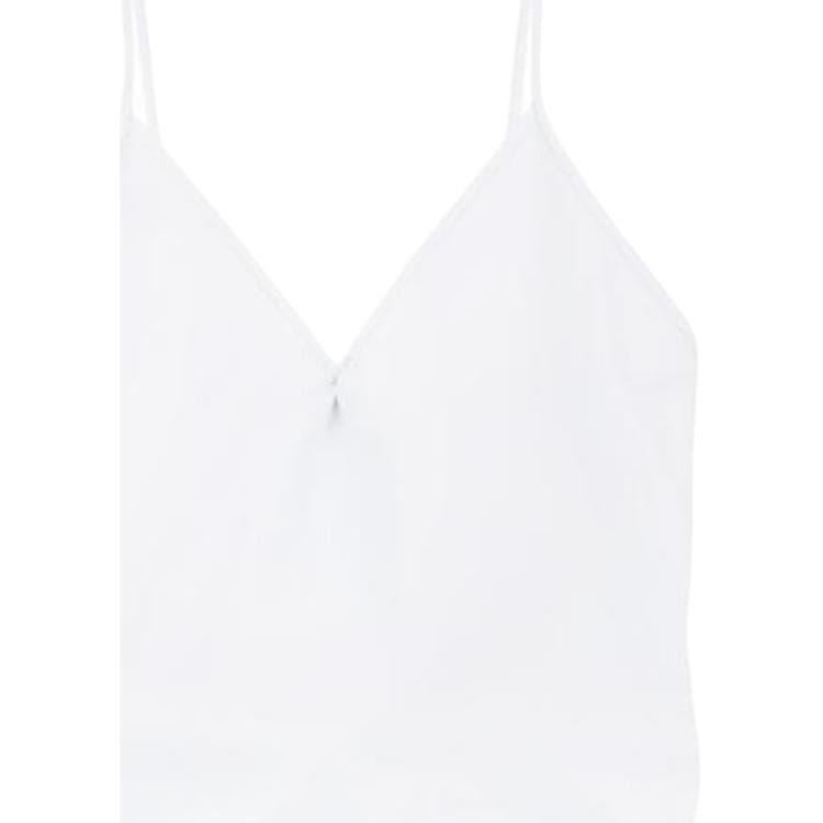 WE11DONE SS23 Camisoles White V neck Moderate Straight Fit