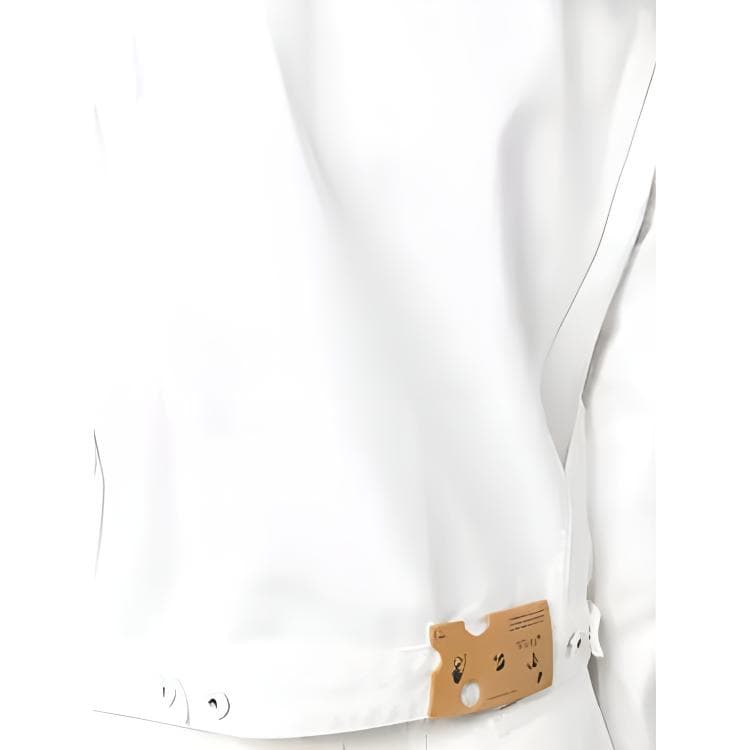 OFF WHITE Denim Jackets White Lapel Moderate Straight Fit