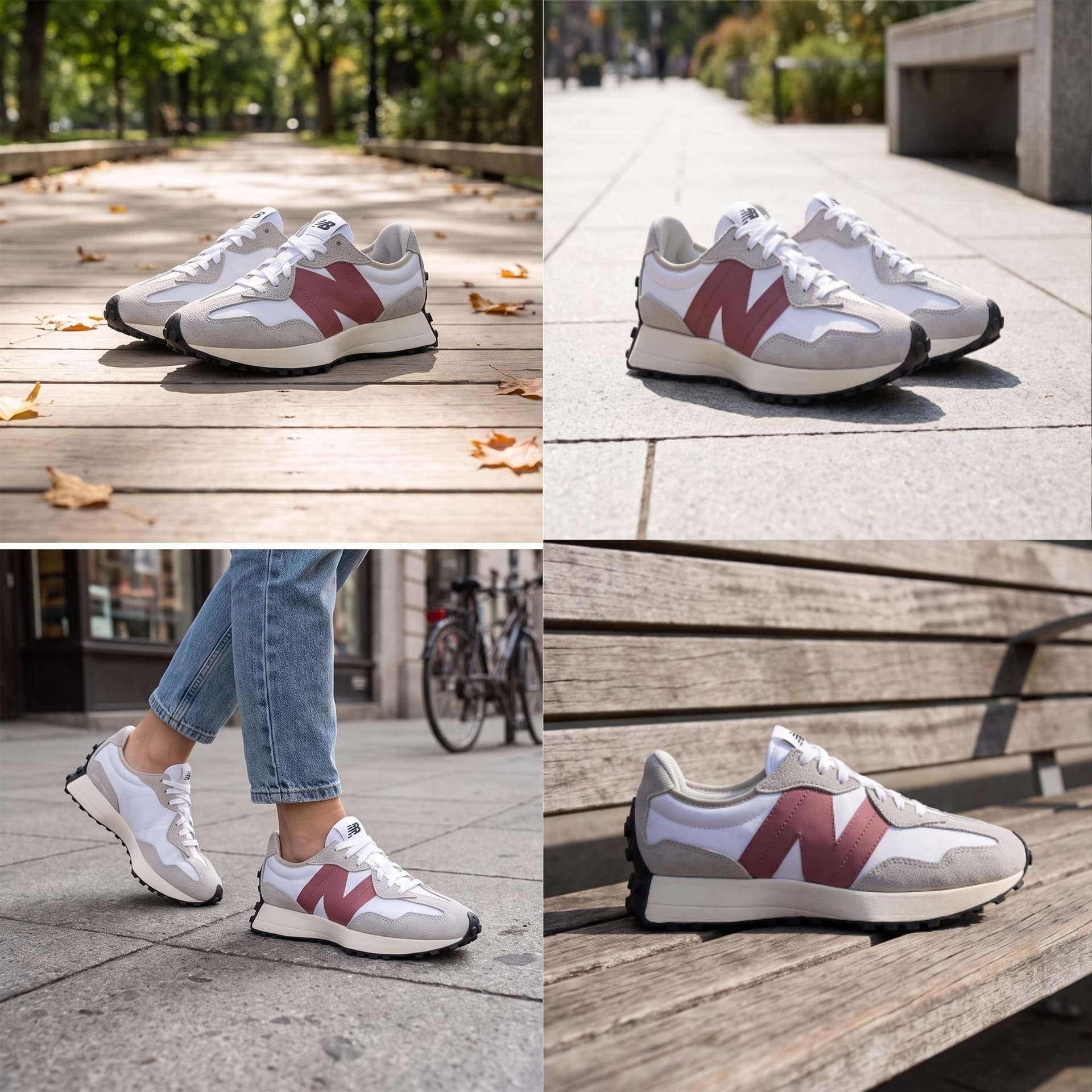 New Balance NB 327 Comfortable City Commuting Gray Red