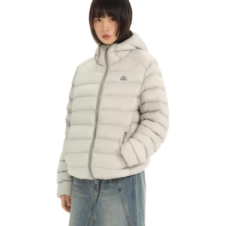DAIERJIAREN Puffer Jackets Hooded Moderate Padded Puffer Jacket