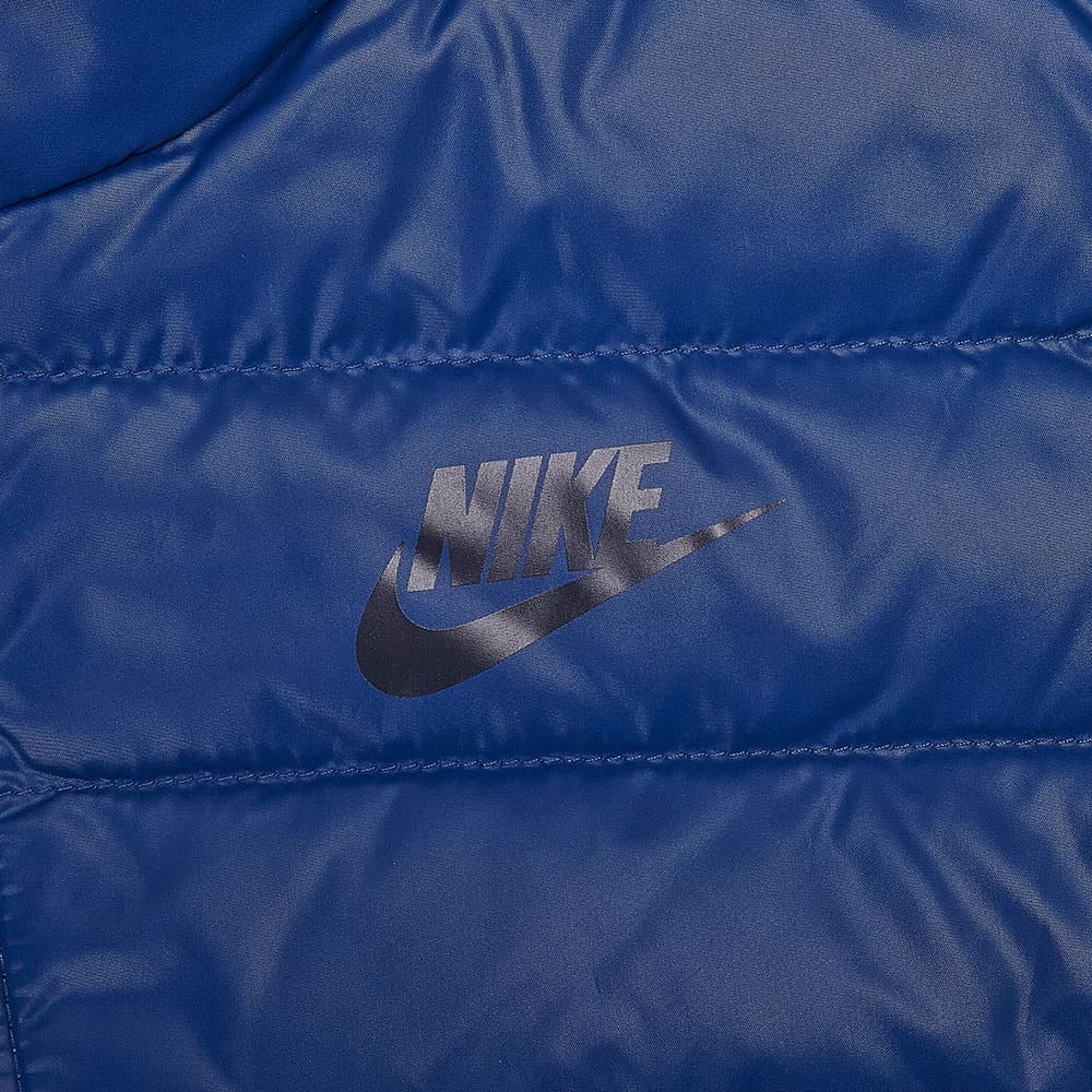 Nike Down Jackets Blue Hooded Moderate Down Jacket