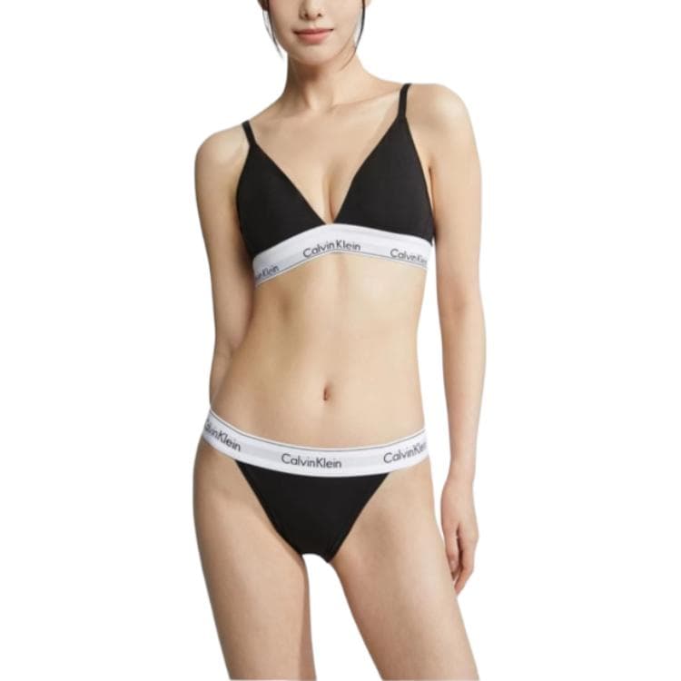CALVIN KLEIN Modern Gravity Band Bra Space Black