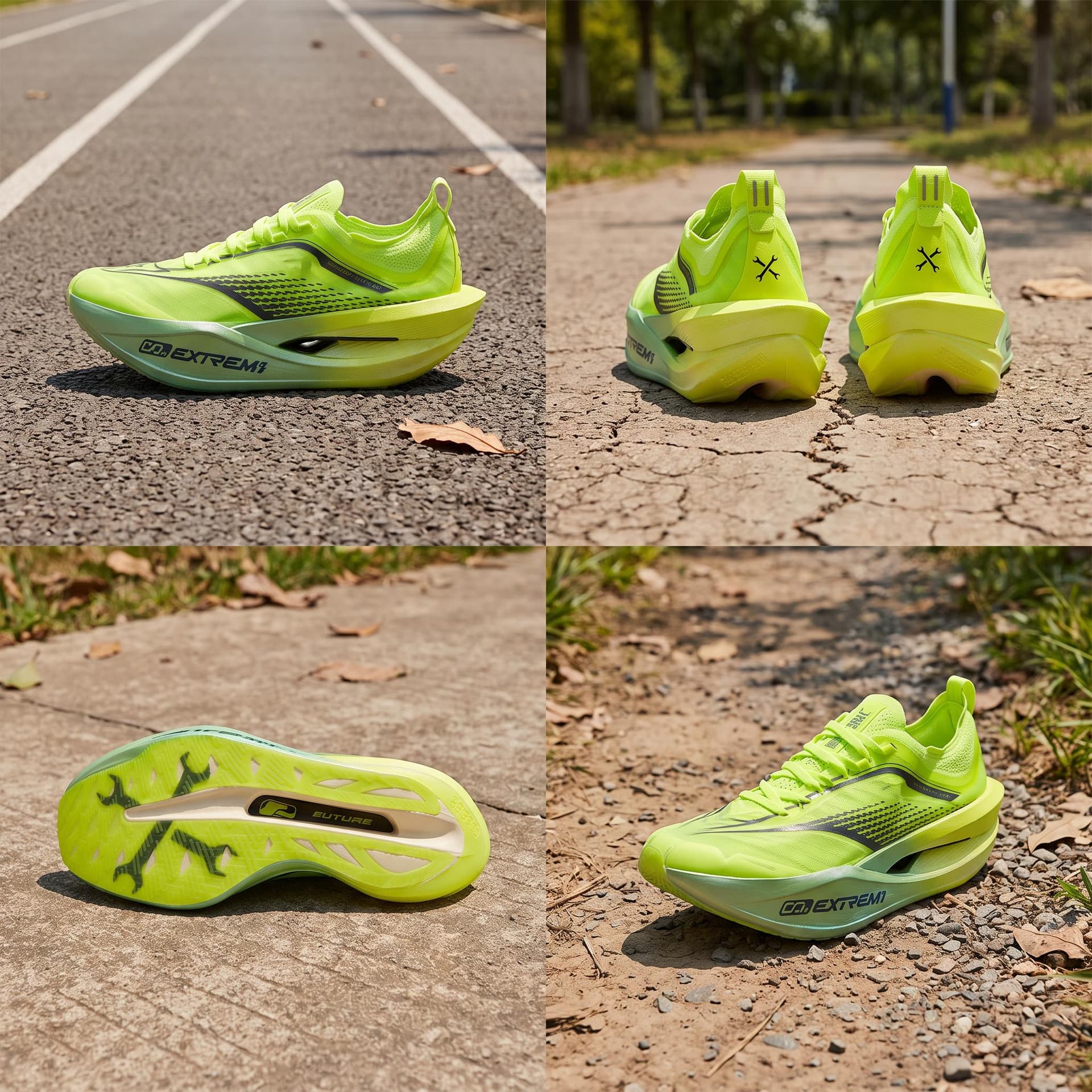 361° Furious Future 2.0 Breathable Carbon Plate Marathon Racing Neon Solar Yellow