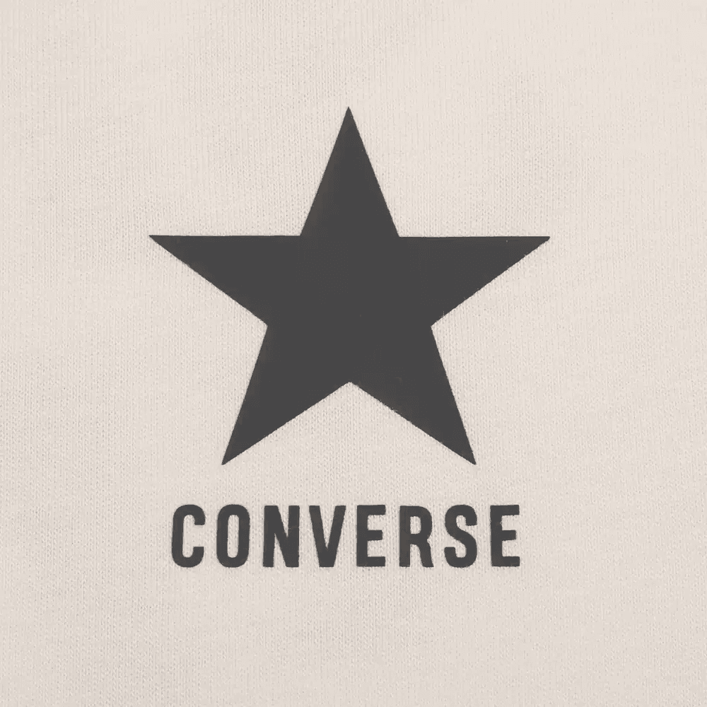Converse TShirts Ecru/Black Crew Neck Moderate Straight Fit