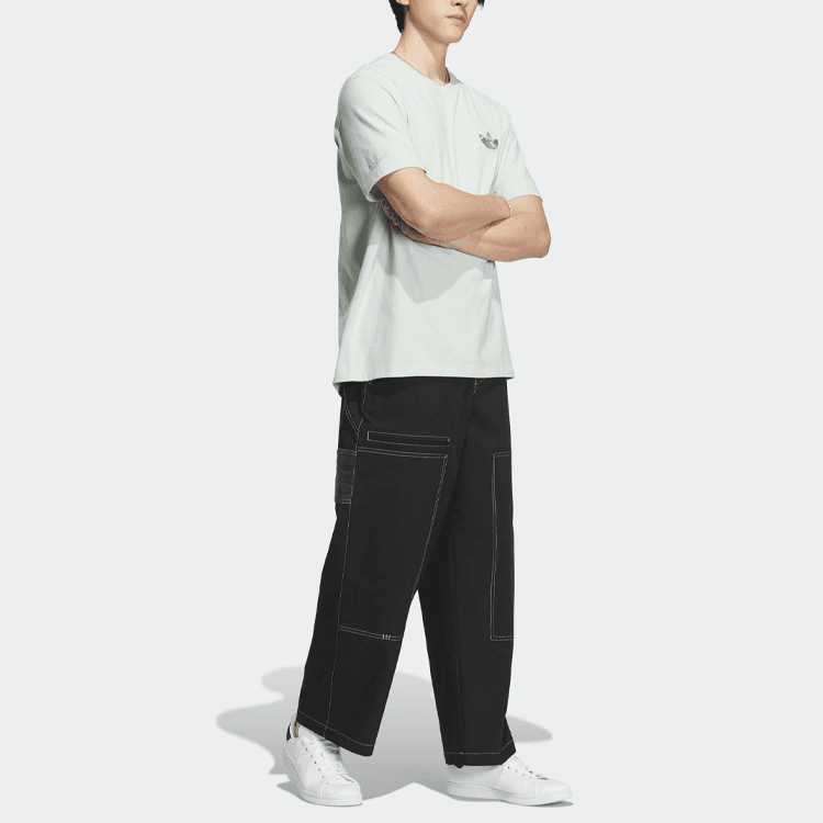 Adidas Originals T Shirt Linen Green