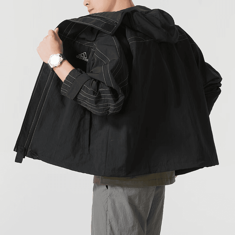 Adidas Jackets Black Hooded Moderate Other