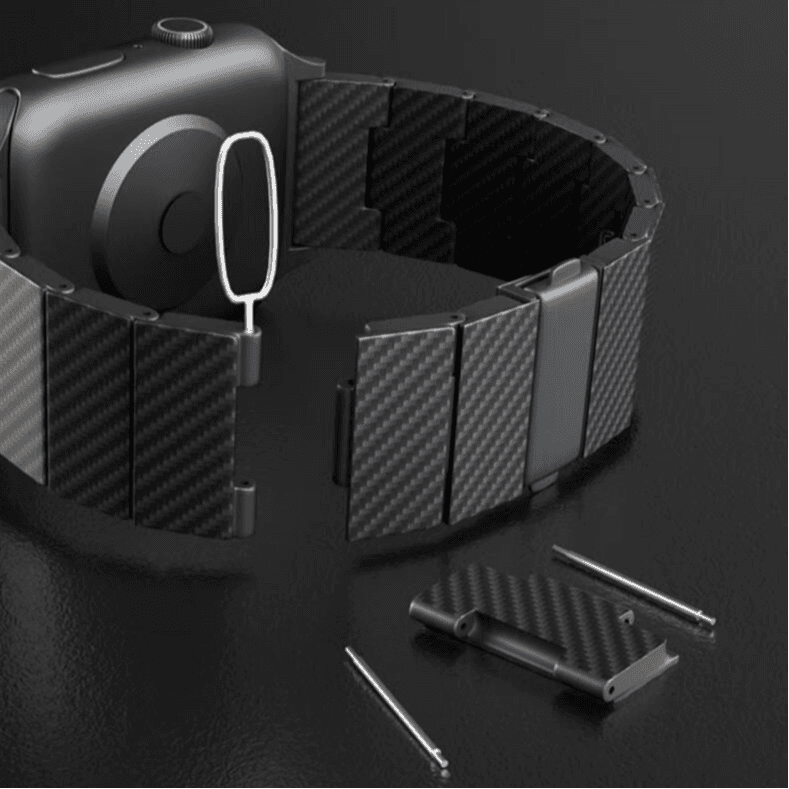 IBOANN Strap Apple Compatibility Carbon Fiber Material 185.4mm
