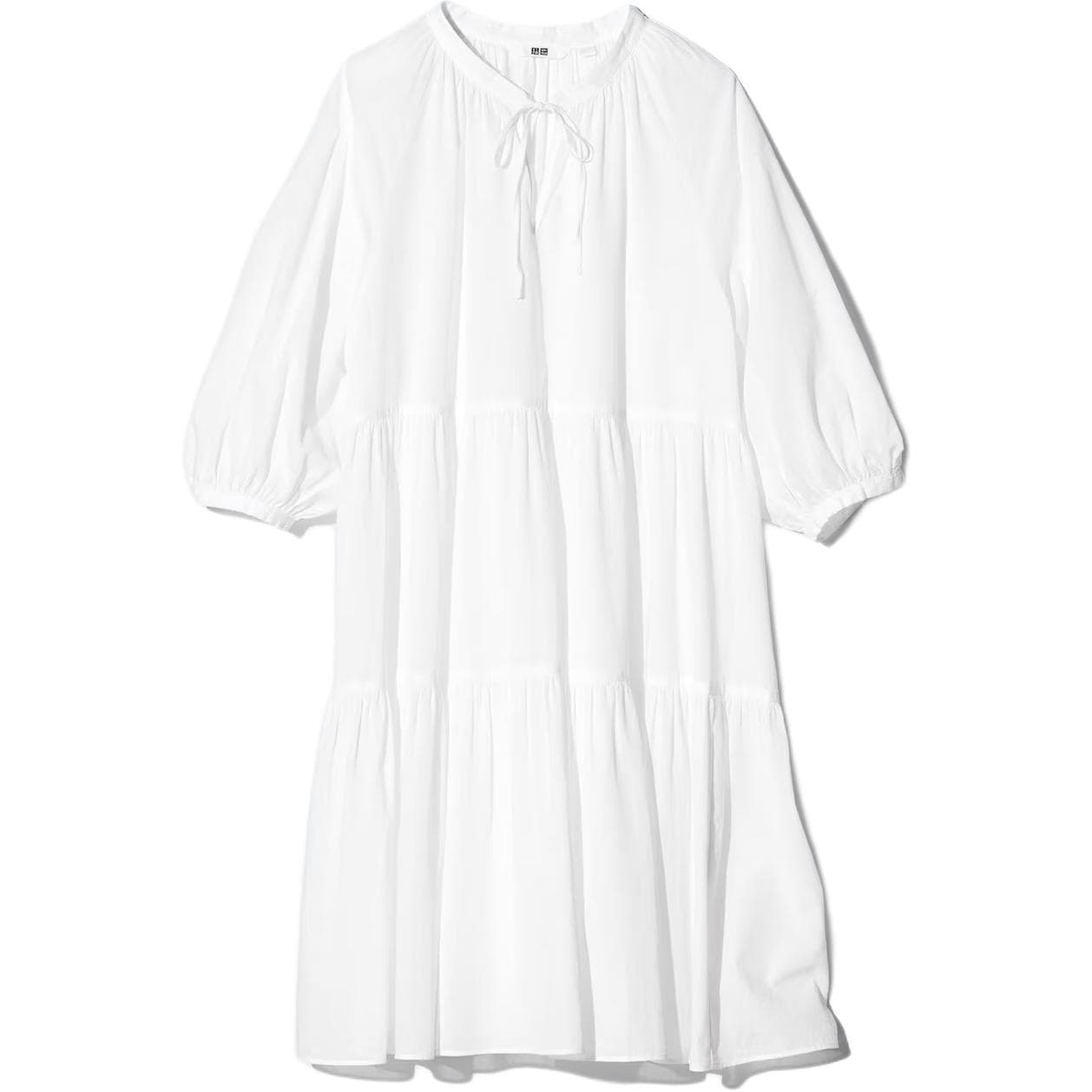 UNIQLO Two Piece Skirt Sets Crew Neck Thin Short