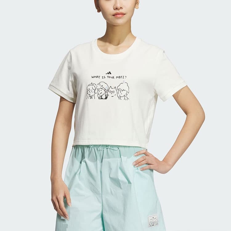Adidas T Shirt Jade White