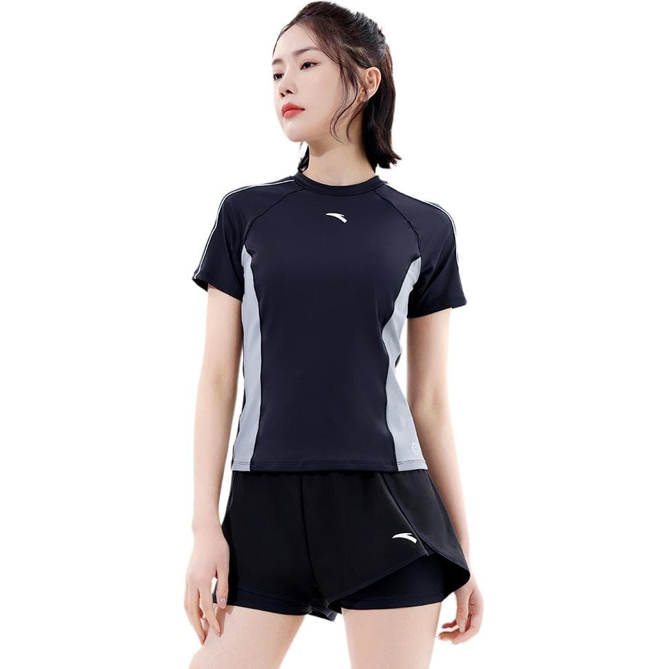 Anta Two Piece Swimsuit Black Gray